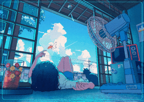 115269290 min — 电风扇、黑猫、烟花、夏日动画