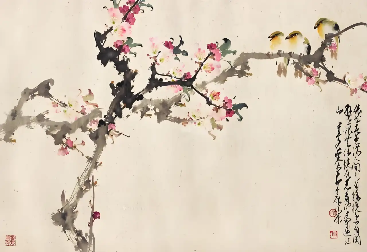 桃花国画