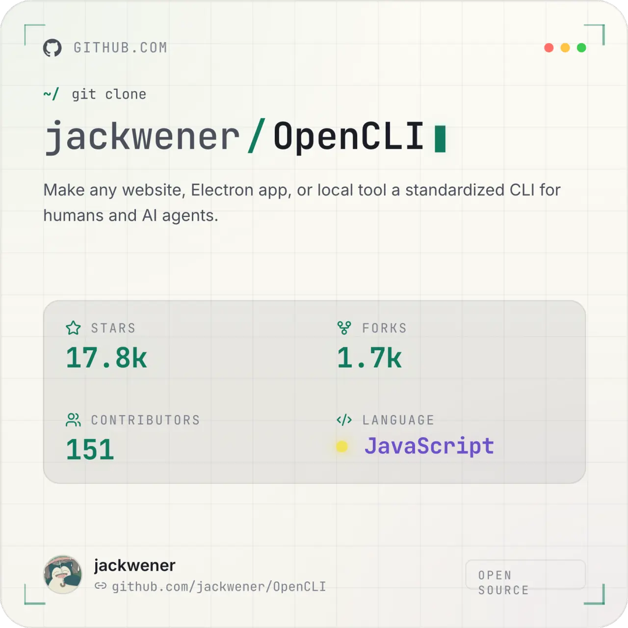 jackwener OpenCLI