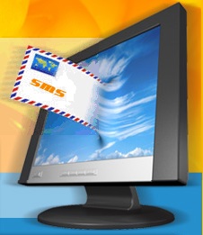 khaniksms — 电脑显示器、信封图标、短信、SMS